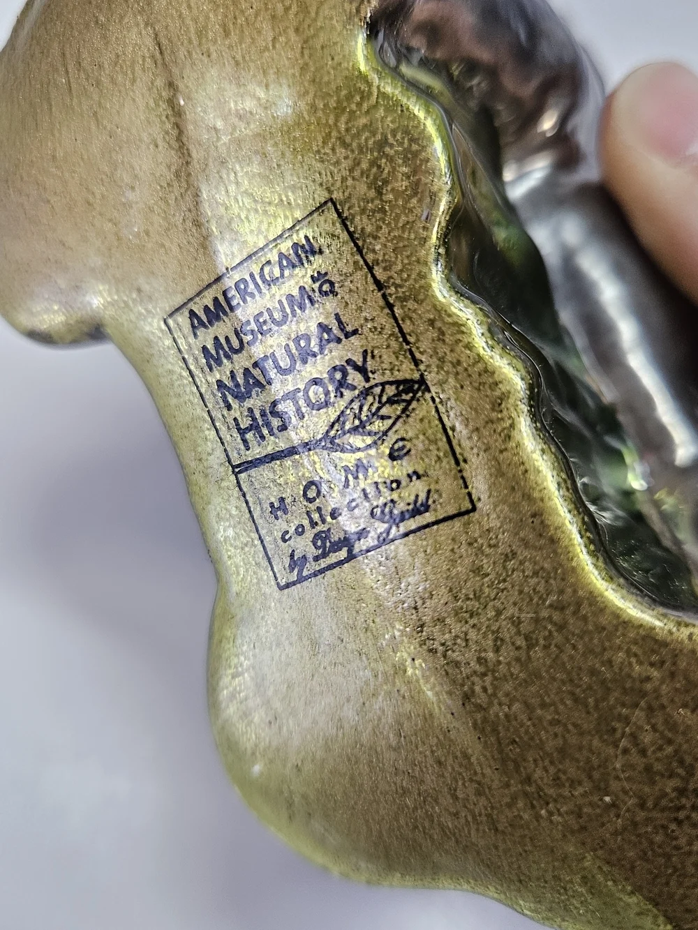 VINTAGE Large Blown Glass Elephant Ornament American Museum of Natural History